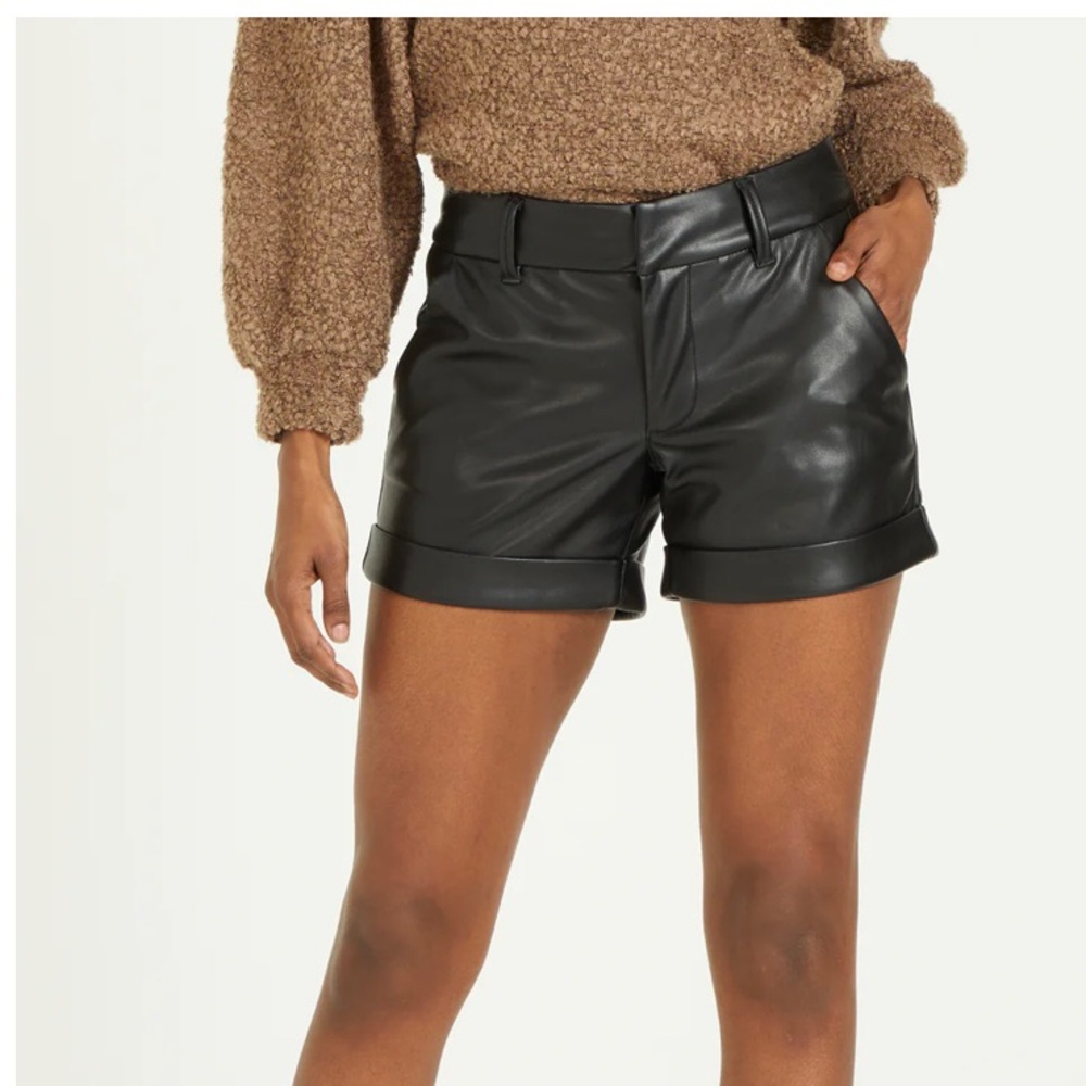 Black Leather Shorts Dear John Hampton High Rise Vegan Leather size 26